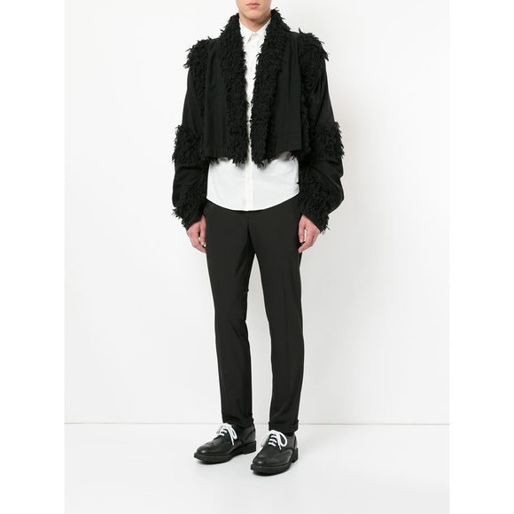 Issey Miyake faux shearling-trimmed cropped jacket - Picture 5 of 15